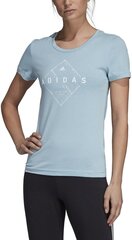 Блуза Adidas Emblem Tee Blue цена и информация | Adidas Женская одежда | pigu.lt