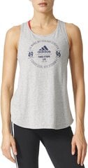 Adidas Блузка Logo Tee Grey Heather цена и информация | Спортивная одежда для женщин | pigu.lt