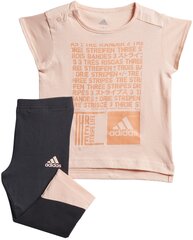 Детский спортивный костюм Adidas I MM Tight Set Coral Black цена и информация | Комплекты для девочек | pigu.lt
