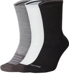 Носки Nike U NK Evry Max Cush Crw 3PR White Grey Black цена и информация | Мужские носки | pigu.lt