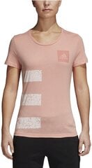 Блузка Adidas Three Stripes Pink White цена и информация | Спортивная одежда для женщин | pigu.lt