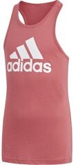 Блузка для подростков Adidas YG Logo Tank Pink цена и информация | Рубашки для девочек | pigu.lt