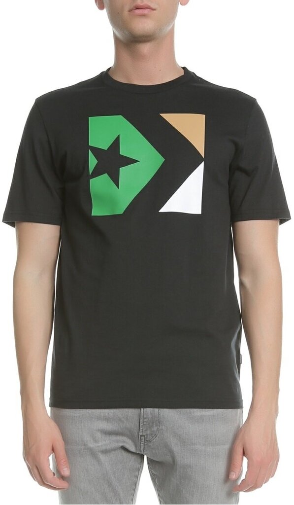 Marškinėliai Converse Star Chevron Tri Color Tee Bla kaina ir informacija | Vyriški marškinėliai | pigu.lt