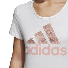 Adidas Блузка Foil Text Bos White цена и информация | Спортивная одежда женская | pigu.lt