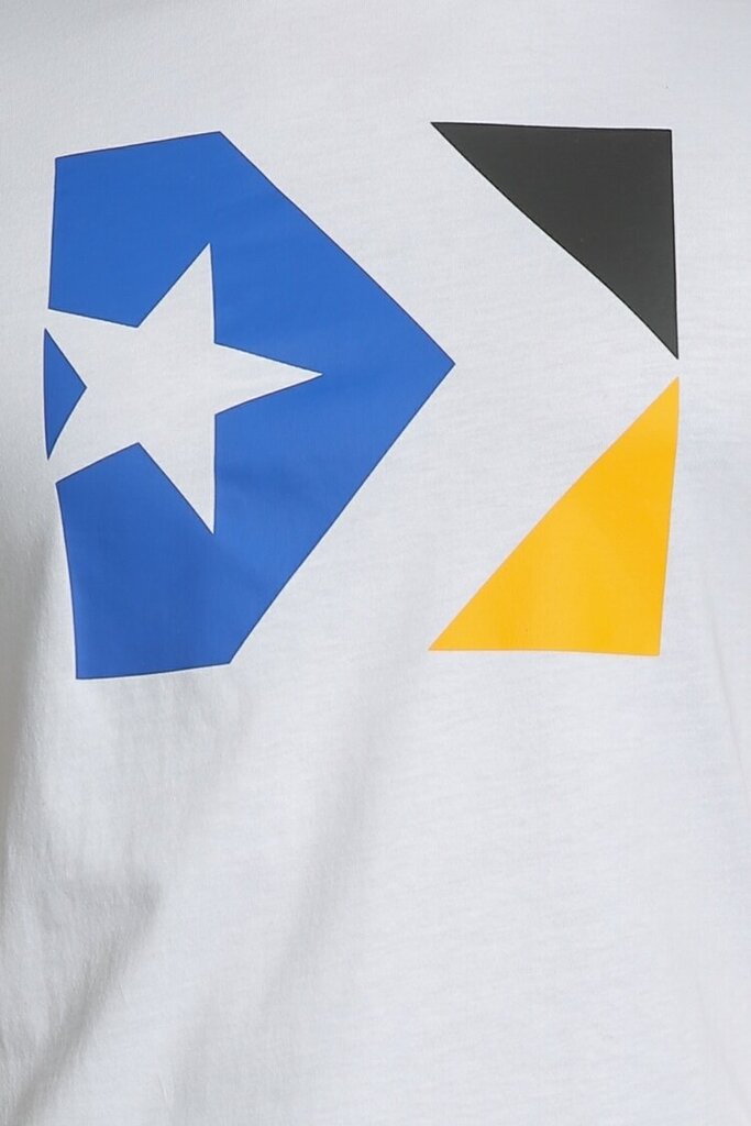 Marškinėliai Converse Star Chevron Tri Color Tee Wh kaina ir informacija | Vyriški marškinėliai | pigu.lt