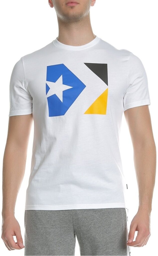 Marškinėliai Converse Star Chevron Tri Color Tee Wh цена и информация | Vyriški marškinėliai | pigu.lt