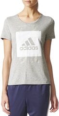 Adidas Блуза Id Badge Of Sport Tee Grey цена и информация | Спортивная одежда для женщин | pigu.lt