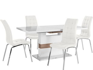 Комплект мебели для столовой Notio Living Pavlos 200/Lila, белый цена и информация | Комплекты мебели для столовой | pigu.lt