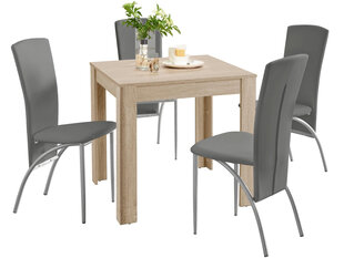 Комплект мебели для столовой Notio Living Lori 80/Nevada, цвета дуба/серый цена и информация | Комплекты мебели для столовой | pigu.lt