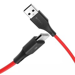 Kabelis Blitzwolf USB - USB type C, 1,8m BW-TC15, raudonas kaina ir informacija | Kabeliai ir laidai | pigu.lt