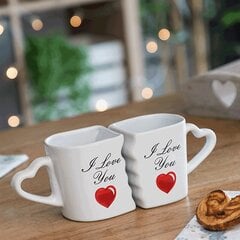 Двойная чашка для него и нее "I Love You" цена и информация | Оригинальные кружки | pigu.lt