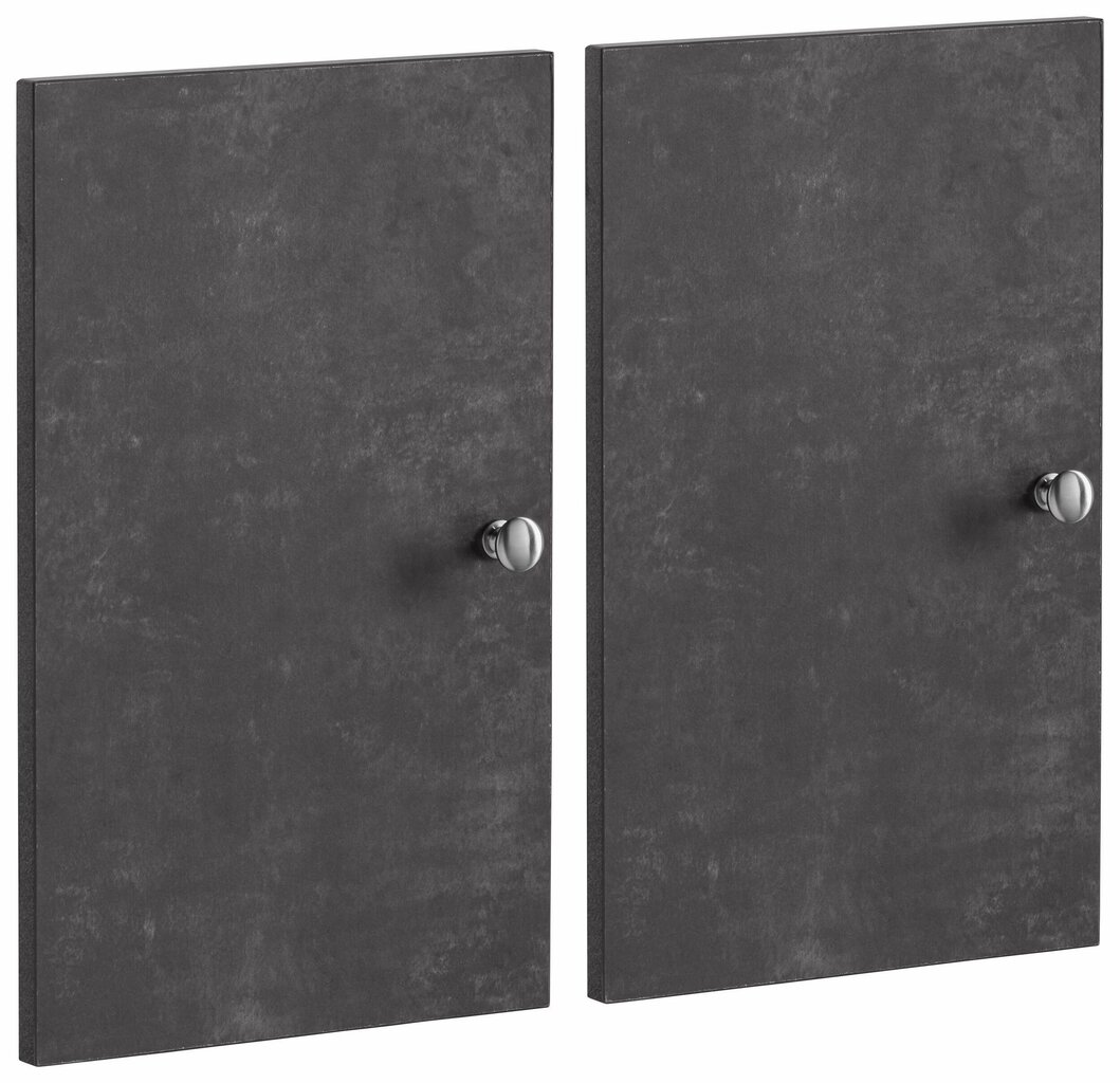 2-jų durelių komplektas lentynoms Notio Living Versaille, tamsiai pilkas kaina ir informacija | Lentynos | pigu.lt