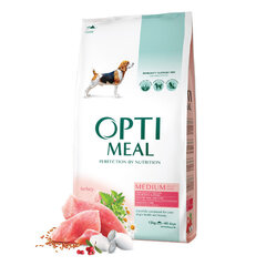 Optimeal ™. Полнорационный сухой корм для взрослых собак средних пород с индейкой, 12 кг. цена и информация | Сухой корм для собак | pigu.lt