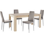 Комплект мебели для столовой Notio Living Lori 160/Kota, цвета дуба/серый
