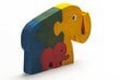 Medinė spalvota dėlionė „Dramblys“ kaina ir informacija | Žaislai kūdikiams | pigu.lt