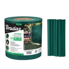 Tvoros juosta žalia 19cm x 35m, 450g / m² Bradas kaina ir informacija | Tvoros ir jų priedai | pigu.lt