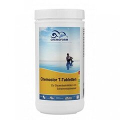 Lėtai tirpstančios 20 g chloro tabletės CHEMOFORM CHEMOCLOR T (lėtas chloras), 1 kg цена и информация | Химия для бассейнов | pigu.lt