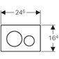 WC klavišas Geberit Sigma 20 115.882.KH.1, chromo spalvos kaina ir informacija | Priedai unitazams, bidė | pigu.lt
