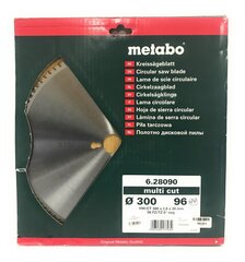 Pjovimo diskas Metabo „Multi Cut - Professional“, 300X30, Z96 FZ/TZ, 6°NEG kaina ir informacija | Mechaniniai įrankiai | pigu.lt