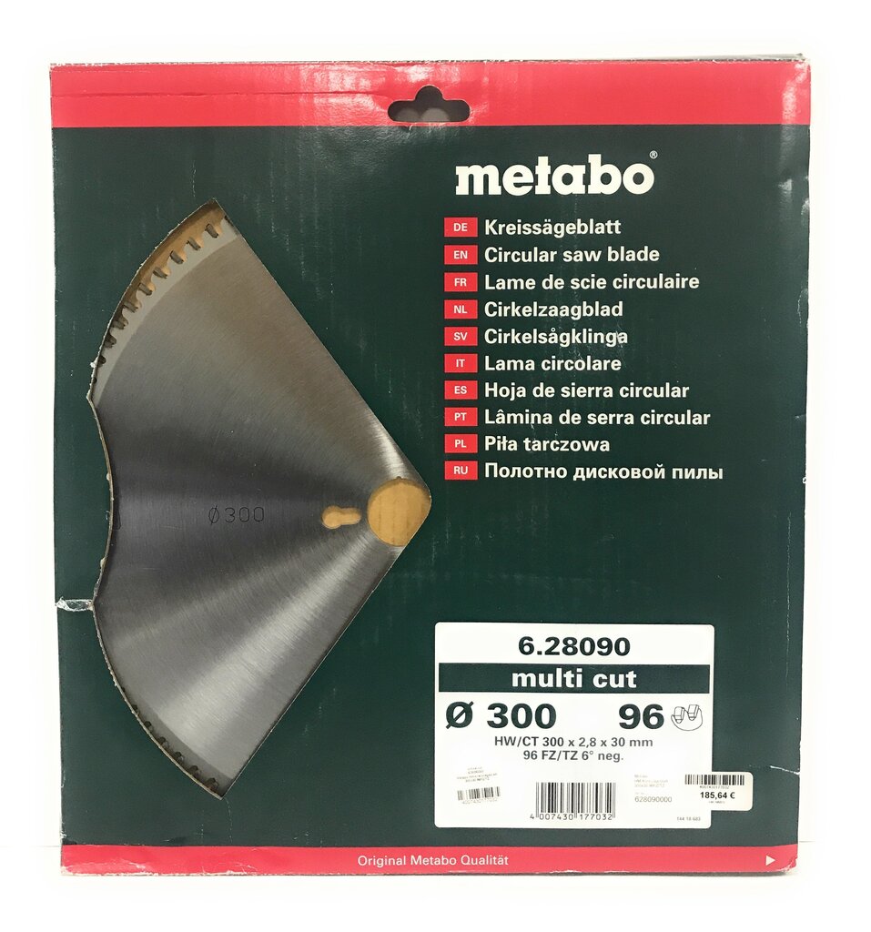 Pjovimo diskas Metabo „Multi Cut - Professional“, 300X30, Z96 FZ/TZ, 6°NEG цена и информация | Mechaniniai įrankiai | pigu.lt
