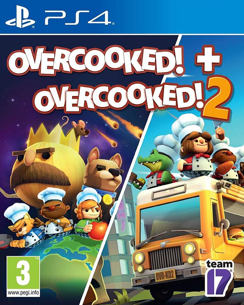 Overcooked! + Overcooked! 2 PS4 kaina ir informacija | Kompiuteriniai žaidimai | pigu.lt