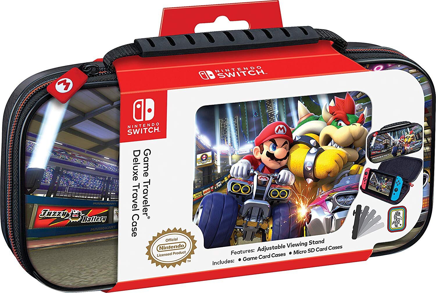 Game Traveler Deluxe Travel Case Mario Bowser kaina ir informacija | Žaidimų kompiuterių priedai | pigu.lt