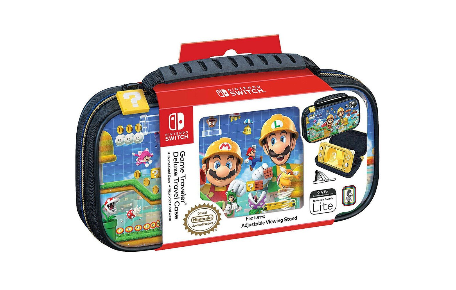 Game Traveler Deluxe Travel Case Mario Maker 2, skirtas Nintendo Switch Lite kaina ir informacija | Žaidimų pultai  | pigu.lt