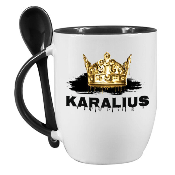 Puodelis su šaukšteliu "Karalius" цена и информация | Originalūs puodeliai | pigu.lt