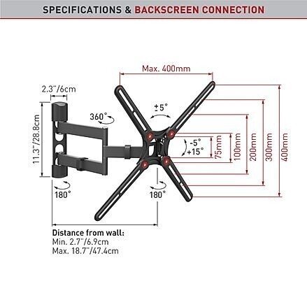 Barkan BM343 13-65” цена и информация | Televizorių laikikliai, tvirtinimai | pigu.lt