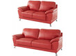 2-jų sofų komplektas Notio Living Lutfi, raudonas kaina ir informacija | Sofos | pigu.lt