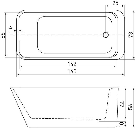 Laisvai pastatoma vonia Kerra Doli 160x73 cm kaina ir informacija | Vonios | pigu.lt