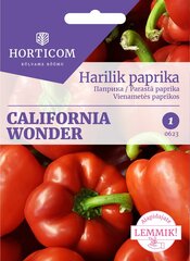 Однолетние перцы California Wonder 1 г цена и информация | Семена овощей, ягод | pigu.lt