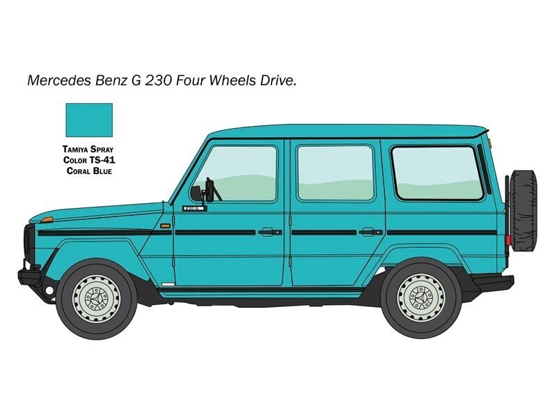 Konstruktorius Italeri - mercedes-benz G230 kaina ir informacija | Konstruktoriai ir kaladėlės | pigu.lt