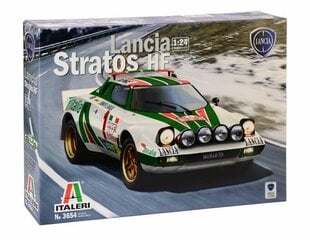 Сборная пластиковая модель Lancia Stratos HF 3654 ITALERI Auto 1:24 цена и информация | Конструкторы и кубики | pigu.lt