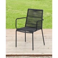 Уличный стул 4living Nizza, черный цена и информация |  Садовые стулья, кресла, пуфы | pigu.lt