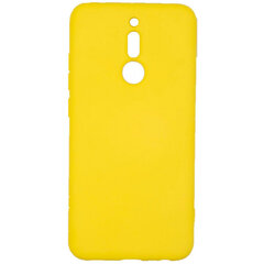 Evelatus Soft Touch Silicone Case, skirtas Xiaomi Redmi 8, geltonas kaina ir informacija | Telefono dėklai | pigu.lt