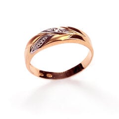Auksinis žiedas su deimantu moterims kaina ir informacija | Žiedai | pigu.lt