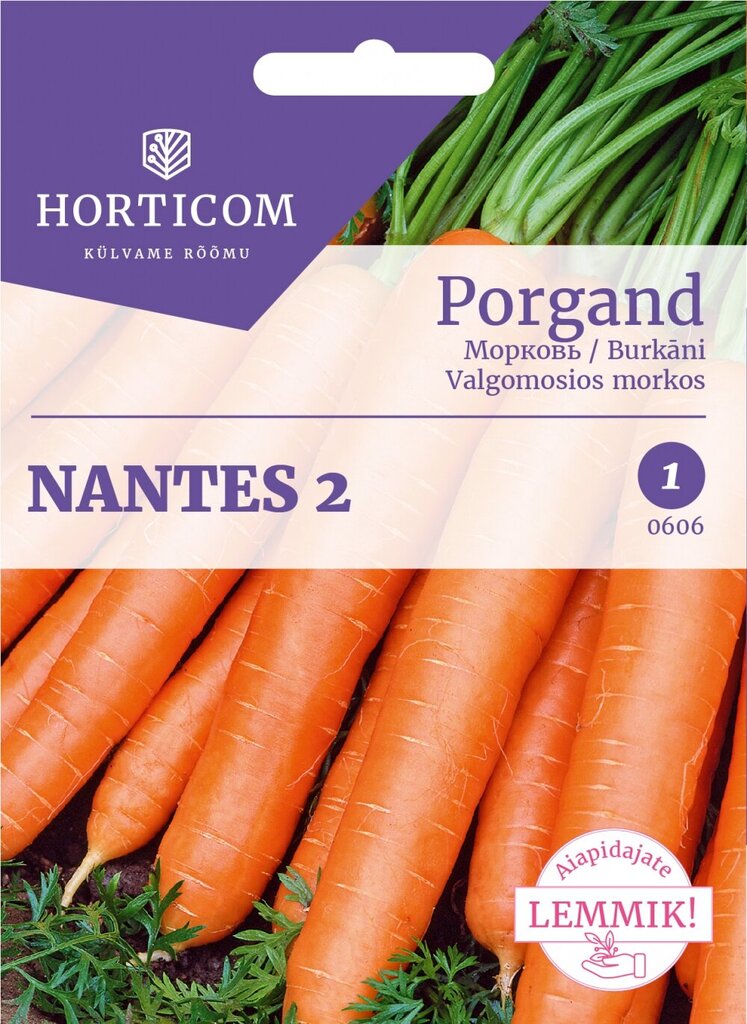 Valgomosios morkos Nantes 2 5g kaina ir informacija | Daržovių, uogų sėklos | pigu.lt