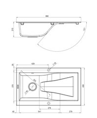 Granitinė virtuvinė plautuvė Deante Rapsodia ZQRS113, Metallic grey kaina ir informacija | Virtuvinės plautuvės | pigu.lt