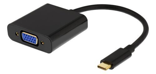 Deltaco USBC-VGA6 цена и информация | Адаптеры, USB-разветвители | pigu.lt