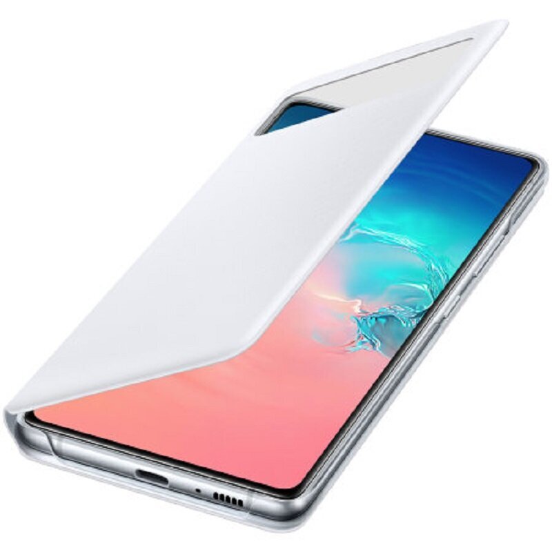 Samsung Galaxy S10 Lite S View Wallet Case White kaina ir informacija | Telefono dėklai | pigu.lt