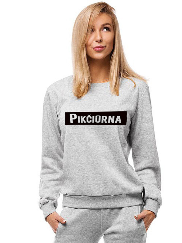 Džemperis moterims Pikčiūrna, pilkas kaina ir informacija | Džemperiai moterims | pigu.lt