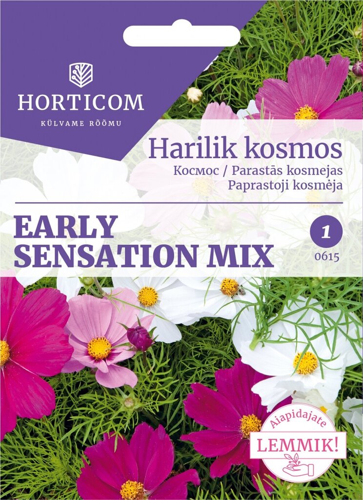 Paprastoji kosmėja Early Sensation mišinys 1g kaina ir informacija | Gėlių sėklos | pigu.lt