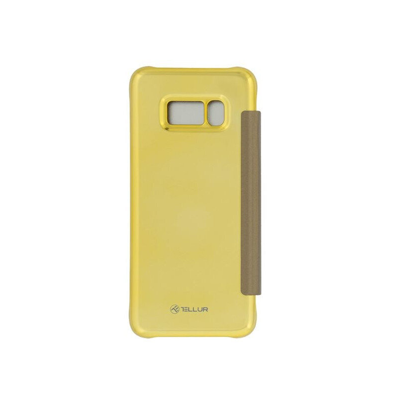 Tellur Book case Synthetic Leather with mirror, skirtas Samsung Galaxy S8, Auksinė цена и информация | Telefono dėklai | pigu.lt