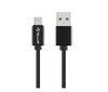 Tellur Nailoninis duomenų perdavimo laidas, USB/Micro USB, 1m, Juoda цена и информация | Laidai telefonams | pigu.lt