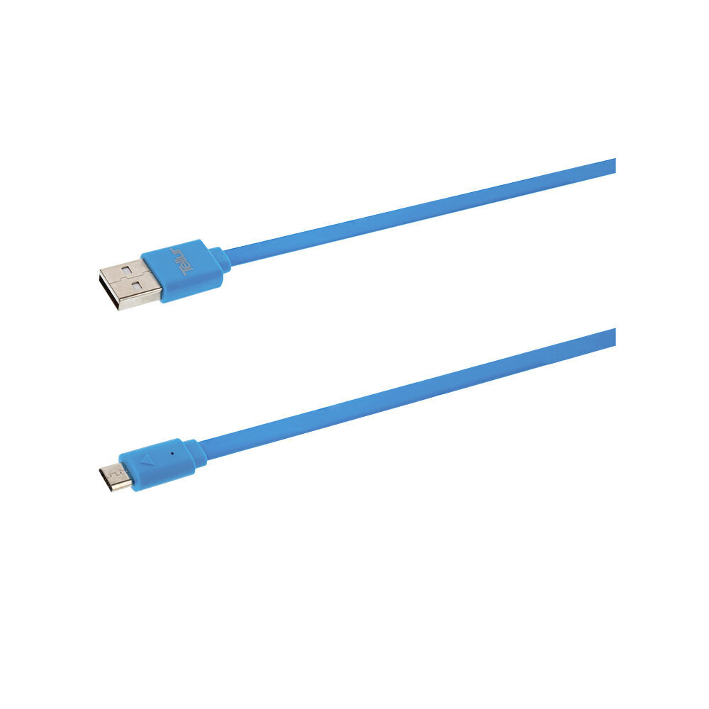 Tellur Duomenų perdavimo laidas, USB/Micro USB, 1m, Mėlyna kaina ir informacija | Laidai telefonams | pigu.lt