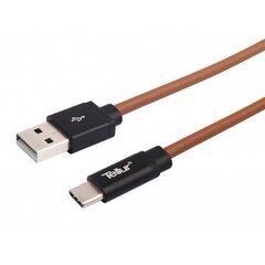 Tellur Odinis duomenų perdavimo laidas, USB/Type-C, 1m, Ruda цена и информация | Кабели для телефонов | pigu.lt