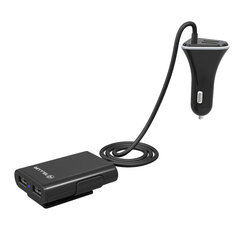 Tellur Automobilinis kroviklis su šakotuvu 4*USB, 9.6A, 1.8m, Juoda kaina ir informacija | Krovikliai telefonams | pigu.lt