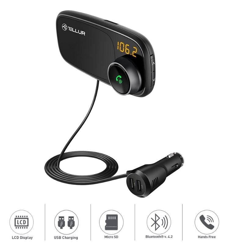 Automobilinis FM moduliatorius Tellur FMT-B6 kaina ir informacija | FM moduliatoriai | pigu.lt