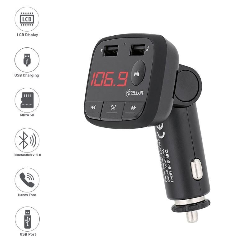 B5 Bluetooth-Auto-FM-Transmitter – TELLUR